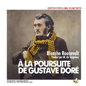 Couverture avec une photo colorisée de Nadar représentant Gustave Doré jeune avec une écharpe autour du cou.
